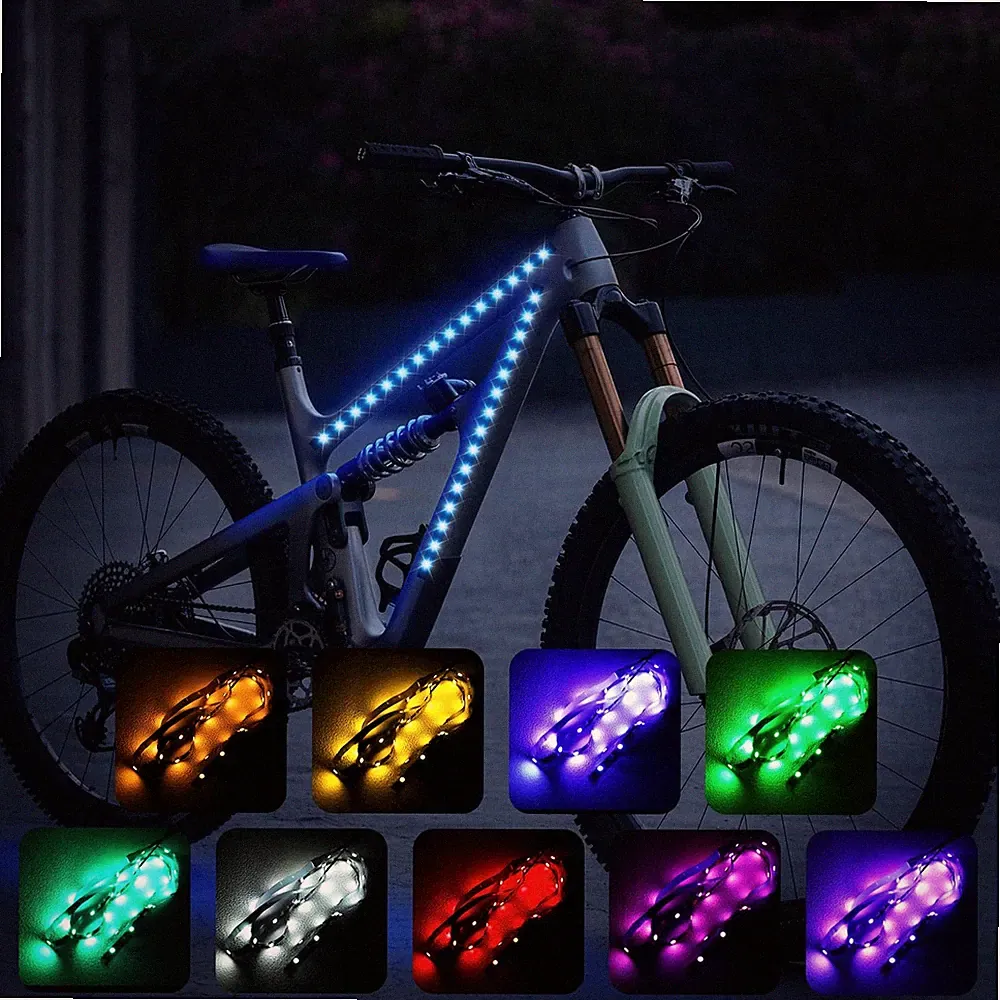 Bike Lights for Night Riding, LED Bicycle Frame Light for Night Riding, Water...